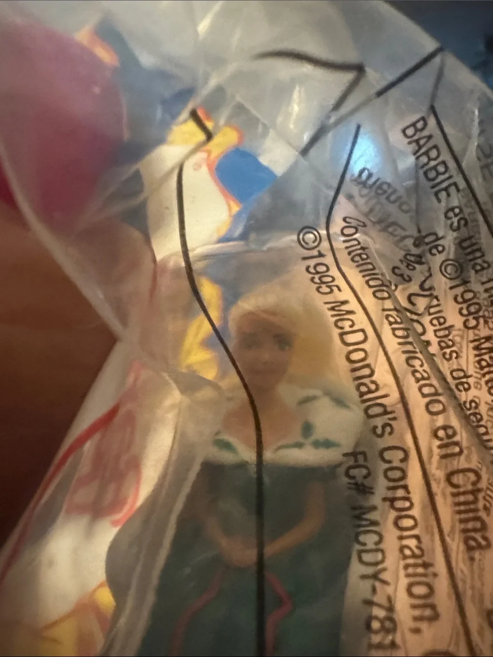 McDonald's Blue Yellow White Plastic Toy Car in Sealed Pack
